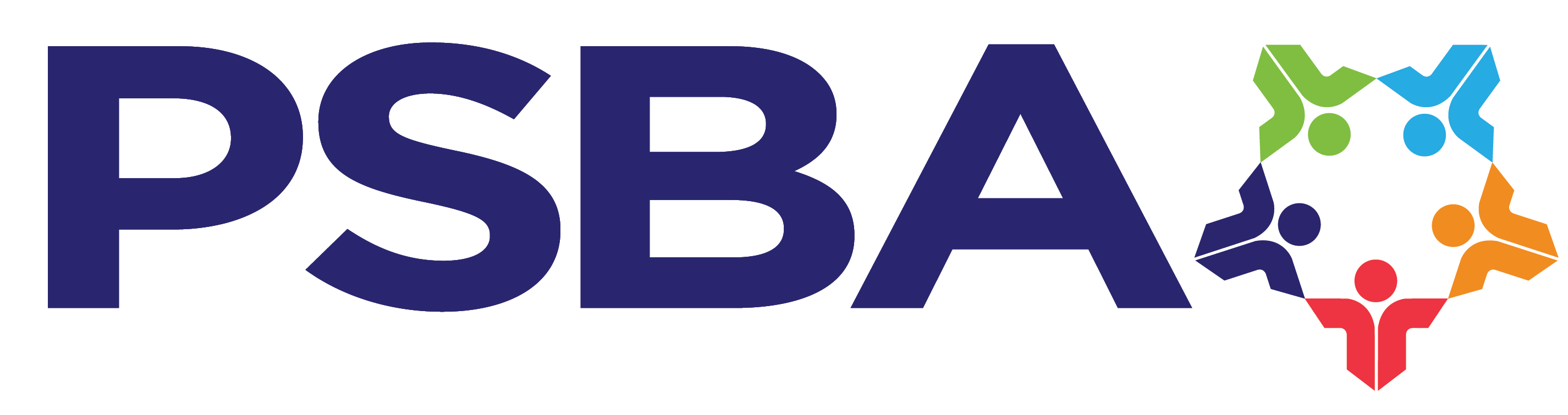 PSBA color logo outlined in white
