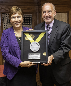 Joan Benso with Dr. Richard Frerichs