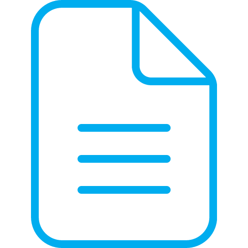 Document icon in blue