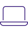 Laptop icon in purple